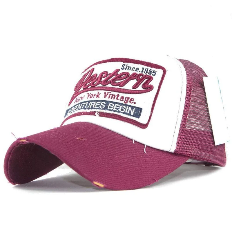 Bestickte Sommermütze Mesh Hüte für Männer Frauen Casual Hüte Hip Hop Baseballmützen Modetrends Print Sombrero