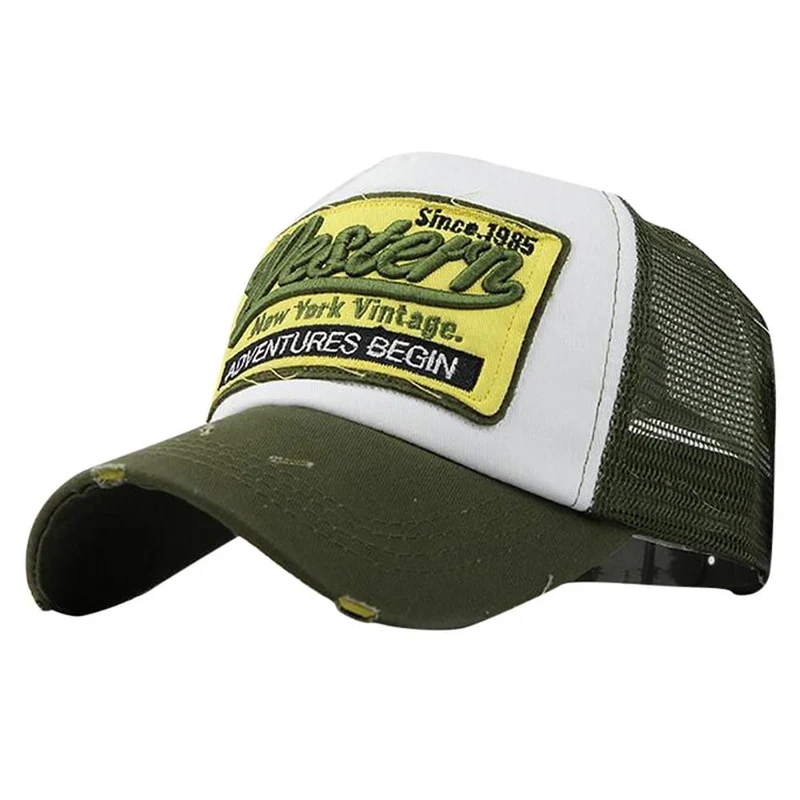 Bestickte Sommermütze Mesh Hüte für Männer Frauen Casual Hüte Hip Hop Baseballmützen Modetrends Print Sombrero