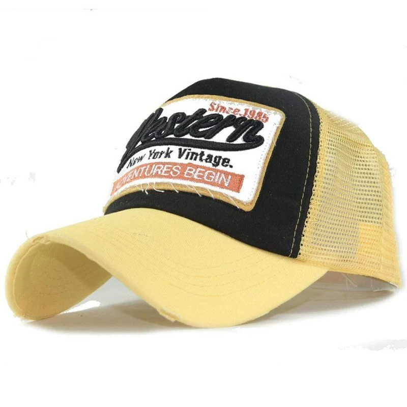 Bestickte Sommermütze Mesh Hüte für Männer Frauen Casual Hüte Hip Hop Baseballmützen Modetrends Print Sombrero