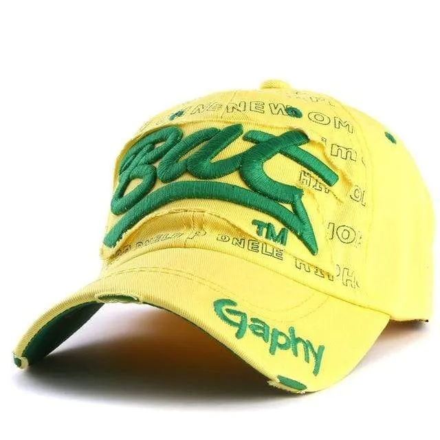 Baseballmütze Hüte Hip-Hop passte billige Hüte für Männer Frauen Gorras Hüte mit gebogener Krempe Schadenskappe