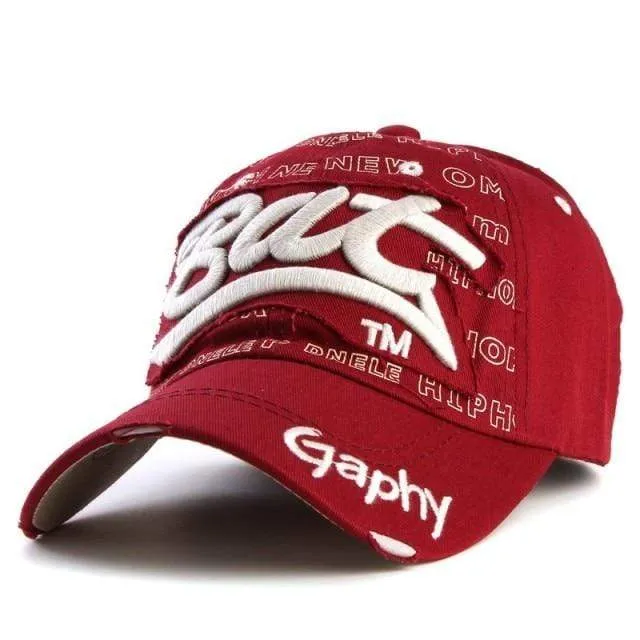 Baseballmütze Hüte Hip-Hop passte billige Hüte für Männer Frauen Gorras Hüte mit gebogener Krempe Schadenskappe