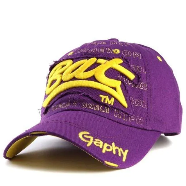 Baseballmütze Hüte Hip-Hop passte billige Hüte für Männer Frauen Gorras Hüte mit gebogener Krempe Schadenskappe