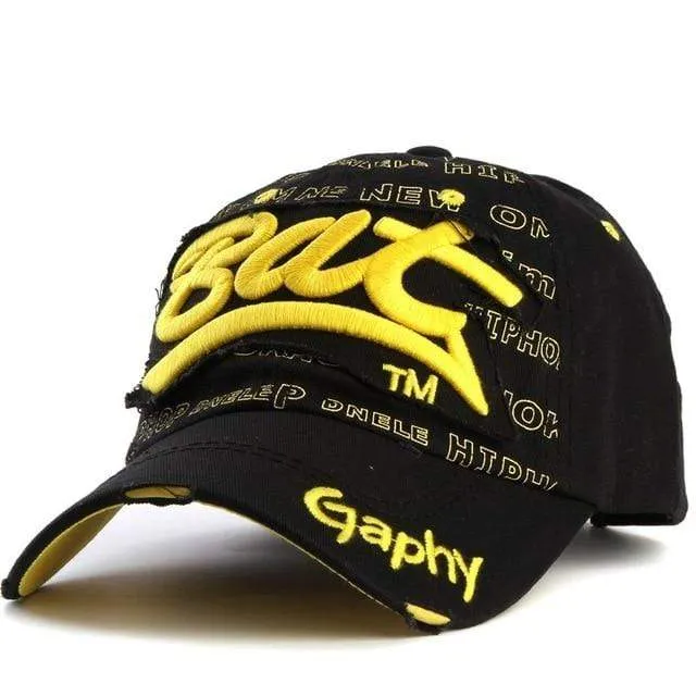 Baseballmütze Hüte Hip-Hop passte billige Hüte für Männer Frauen Gorras Hüte mit gebogener Krempe Schadenskappe
