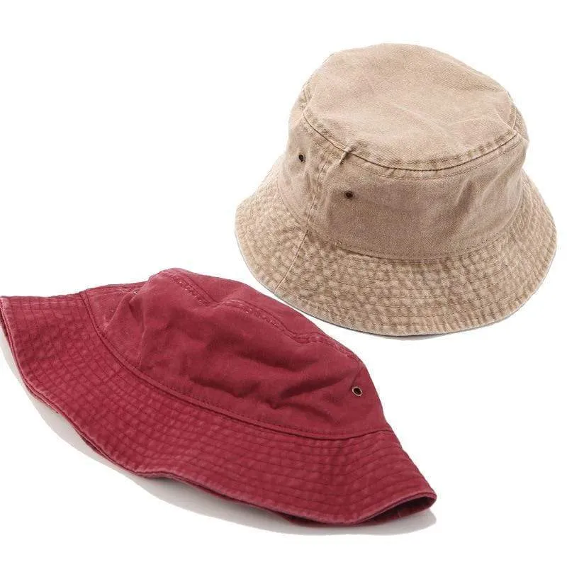 Fischer Hut Panama Denim Eimer Hüte Outdoor Männer Frauen Gewaschen Baumwolle Eimer Kappe Mode Hip Hop Gorros Bob Hut