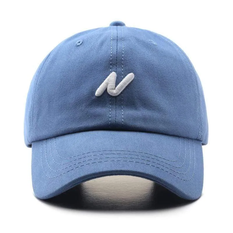 Lässige Baseballkappe für Damen und Herren, modische N-Stickerei, Sommer-Visierkappe, Jungen- und Mädchen-Baumwoll-Hysteresenhut, Casquette