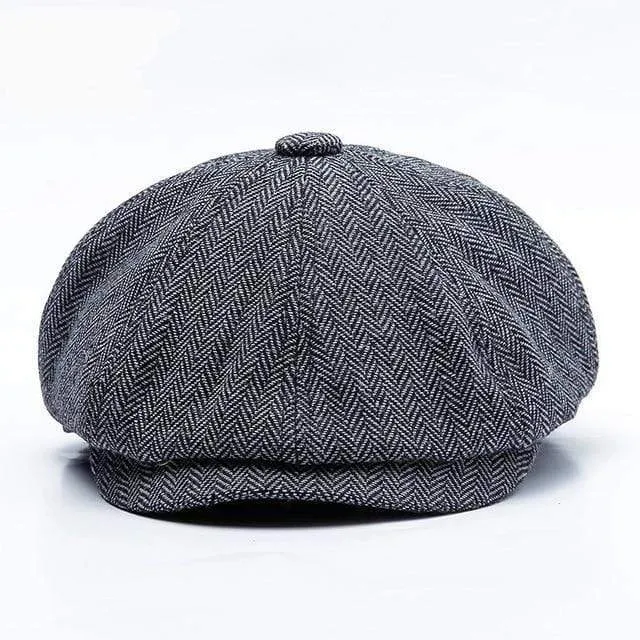 Unisex Herbst Winter Newsboy Caps Männer und Frauen Warm Tweed Achteck Hut für männliche Detektivhüte Retro Flat Caps Chapeau