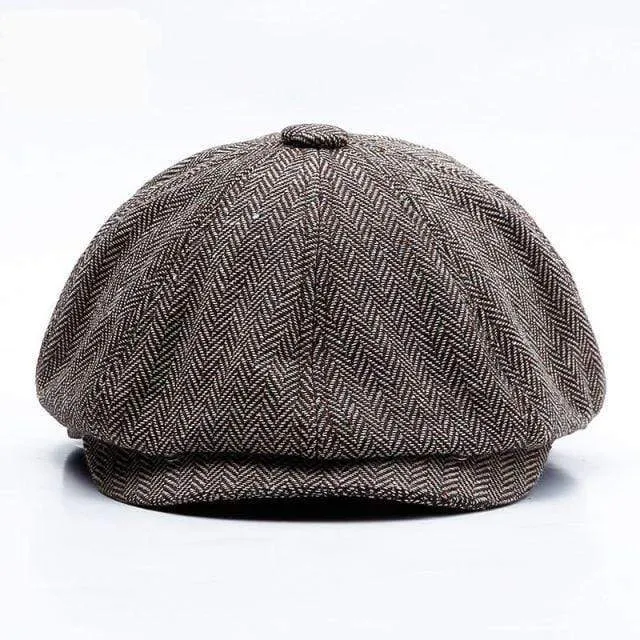 Unisex Herbst Winter Newsboy Caps Männer und Frauen Warm Tweed Achteck Hut für männliche Detektivhüte Retro Flat Caps Chapeau