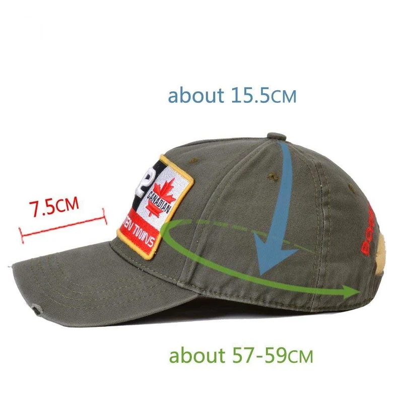 DSQ2 Buchstaben Casquette Hüte Stickerei Papa Hip Hop Baseball Cap DSQ Hut Schwarz Snapback Hut Kappe für Mann Frau