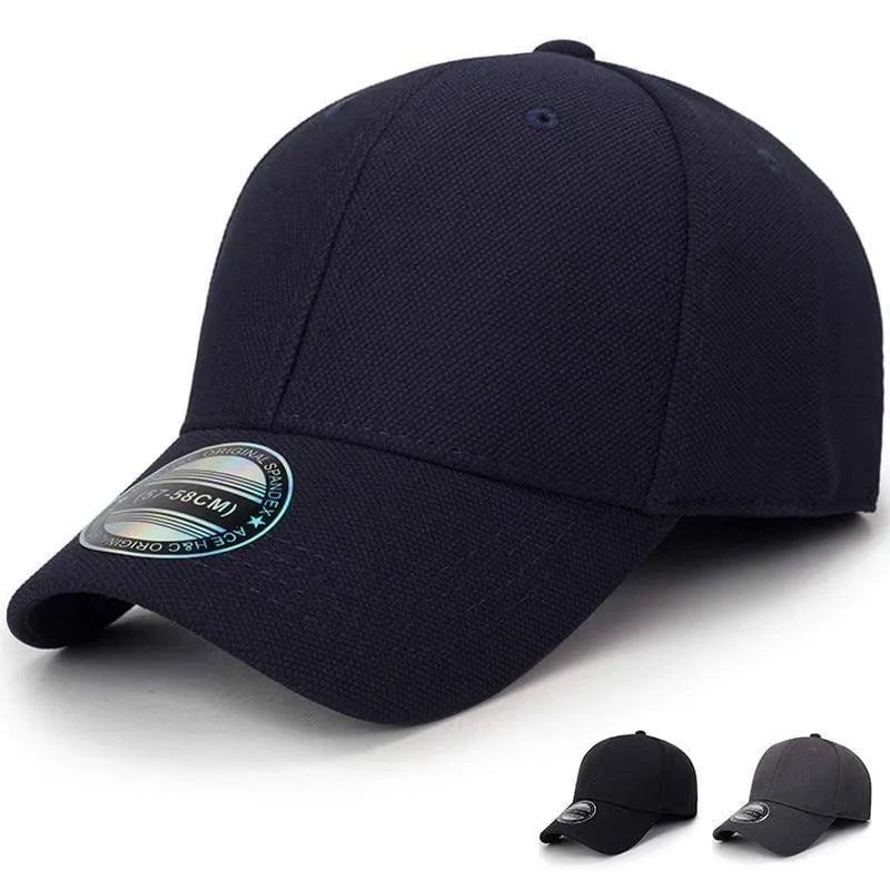 Baseball Cap Männer Snapback Hüte Caps Männer Ausgestattet Geschlossen Volle Kappe Frauen Gorras Knochen Männlich Trucker Hut Casquette Outdoor schwarz