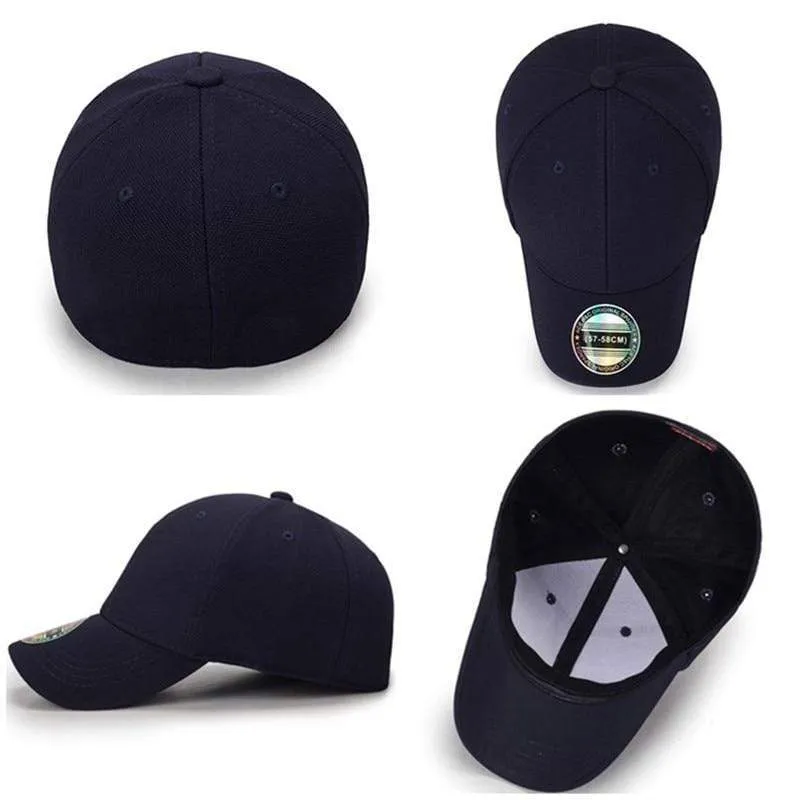 Baseball Cap Männer Snapback Hüte Caps Männer Ausgestattet Geschlossen Volle Kappe Frauen Gorras Knochen Männlich Trucker Hut Casquette Outdoor schwarz