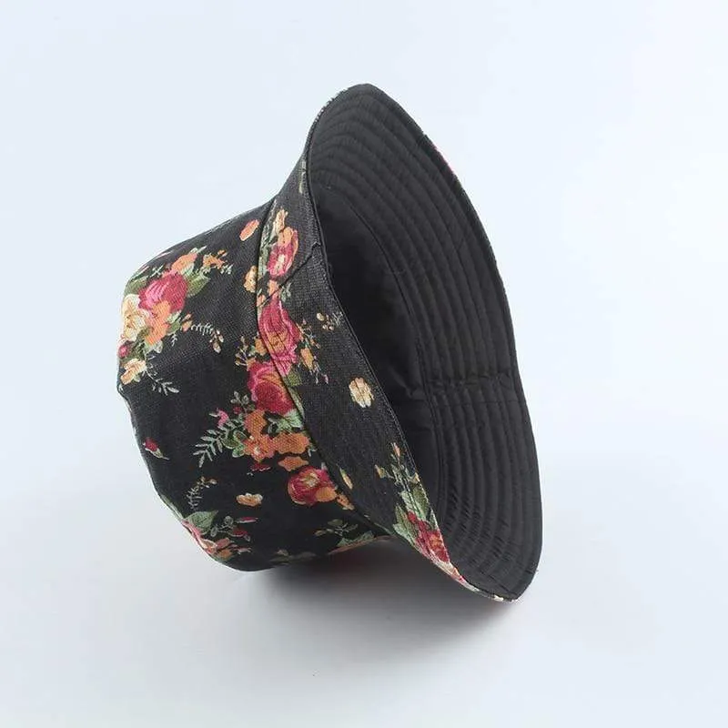 Mode Sommer Kokospalme Blume Gedruckt Fisherman Caps Panama Eimer Hut Reversible Gorro Pescador Männer Frauen