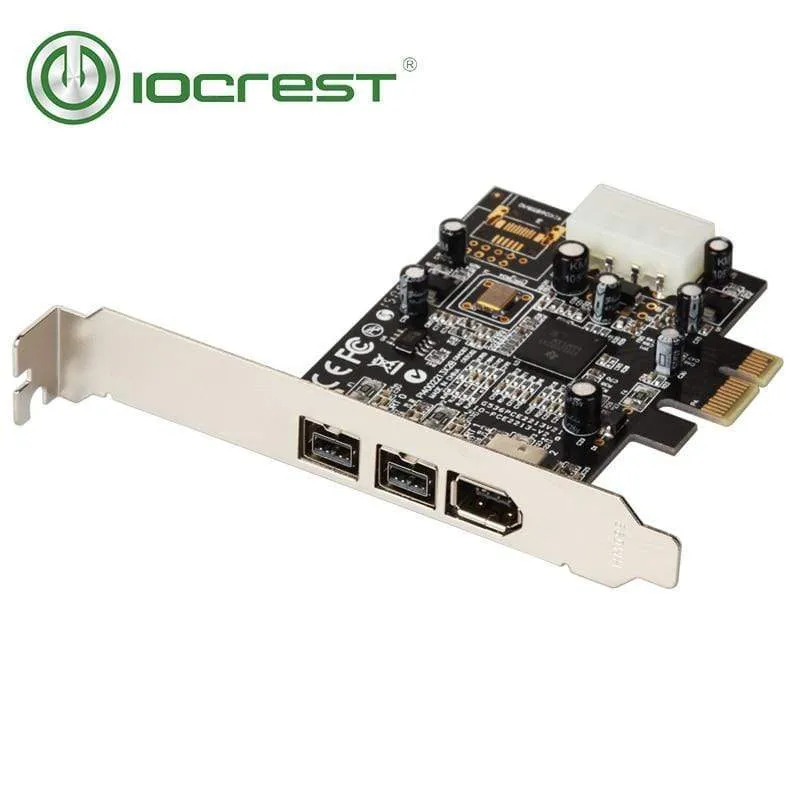 PCI Express 3-Port-Firewire 1394B & 1394A PCIe 1.1 x1-Karte TI XIO2213B-Chipsatz
