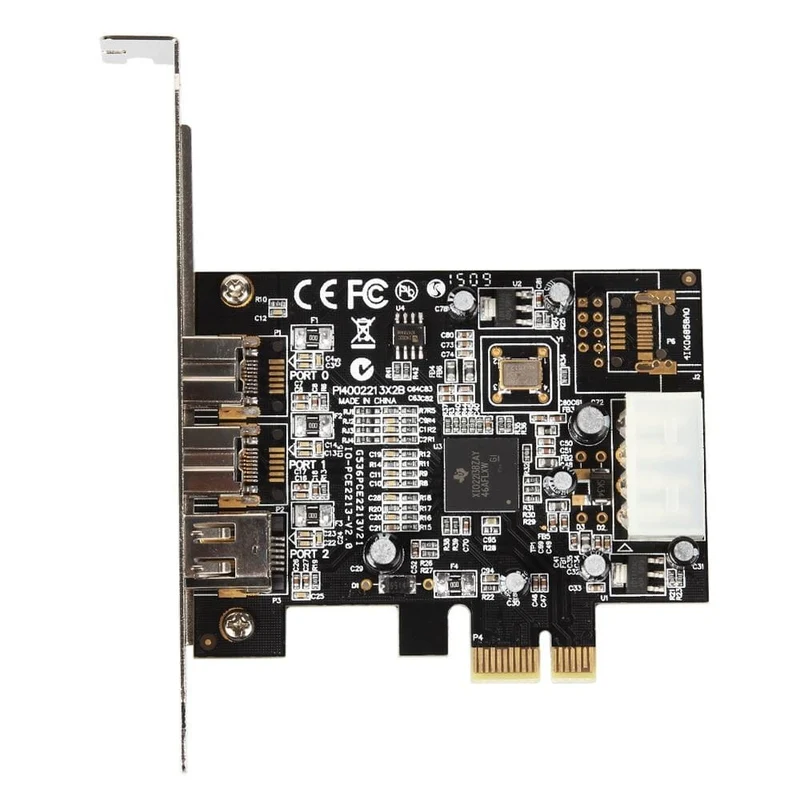 PCI Express 3-Port-Firewire 1394B & 1394A PCIe 1.1 x1-Karte TI XIO2213B-Chipsatz
