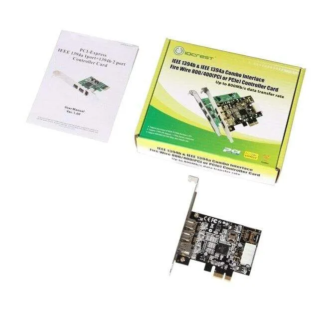PCI Express 3-Port-Firewire 1394B & 1394A PCIe 1.1 x1-Karte TI XIO2213B-Chipsatz