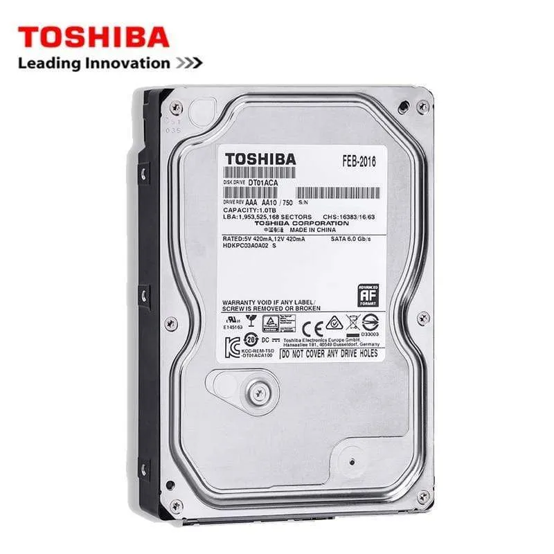 Toshiba 500 GB Desktop-Computer Festplatte 3.5 "interne mechanische Festplatte SATA3 6 Gbit / s Festplatte 1 TB 2 TB 5700-7200 U / min Puffer