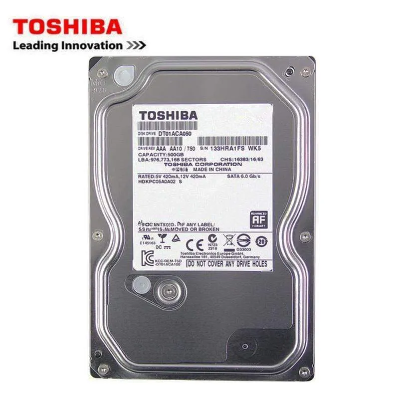 Toshiba 500 GB Desktop-Computer Festplatte 3.5 "interne mechanische Festplatte SATA3 6 Gbit / s Festplatte 1 TB 2 TB 5700-7200 U / min Puffer