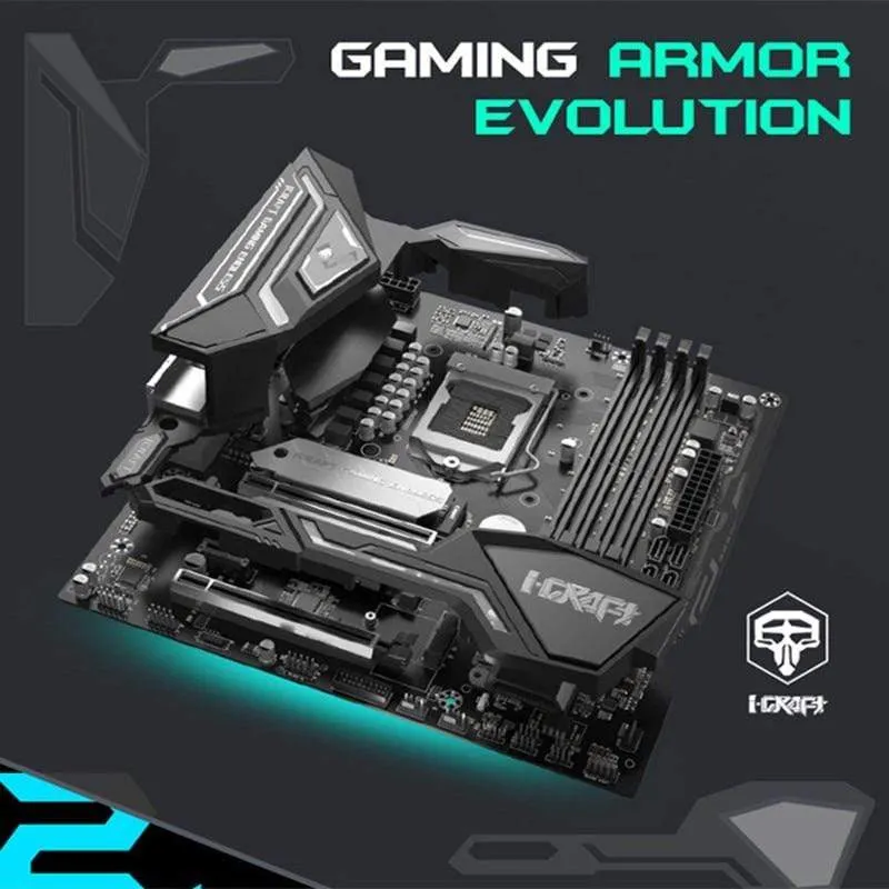 Neues Motherboard iCraft B460M WIFI6-PC-Mainboard-Kit Zweikanal-DDR4-RGB-SATA3.0-VGA-LGA1200-Computerzubehör