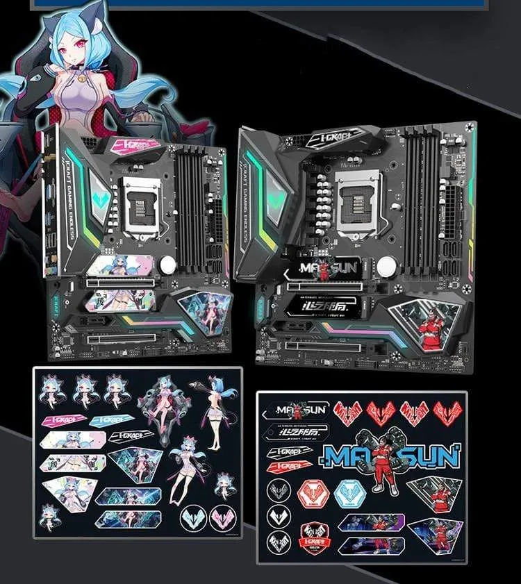 Neues Motherboard iCraft B460M WIFI6-PC-Mainboard-Kit Zweikanal-DDR4-RGB-SATA3.0-VGA-LGA1200-Computerzubehör