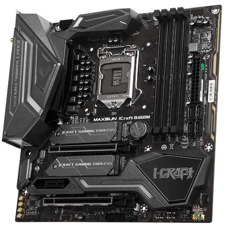 Neues Motherboard iCraft B460M WIFI6-PC-Mainboard-Kit Zweikanal-DDR4-RGB-SATA3.0-VGA-LGA1200-Computerzubehör