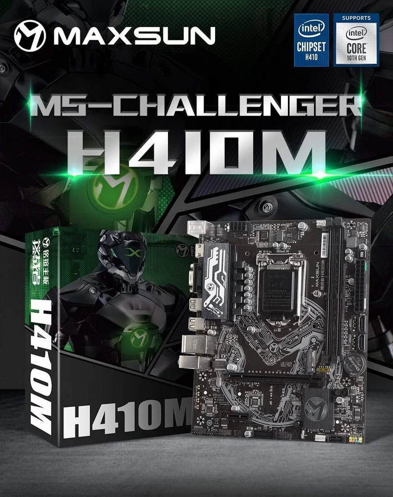 Motherboard Challenger H410M USB3.1 LGA1200 M-ATX SATA 3.0 PCI-E NVME-Unterstützung Intel 10th Core Dual Channel DDR4