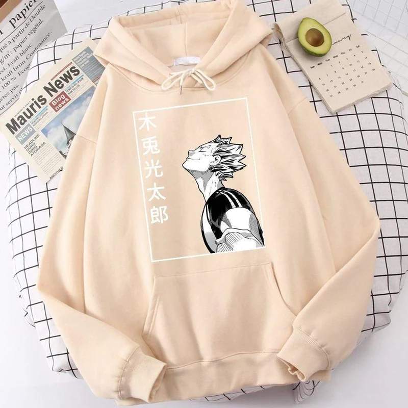 Haikyuu Bokuto Koutarou Print Hoodies Männer Hip Hop Casual Streetwear Fashion Lustige Sweatshirts Kuroo Anime Casual Hooded Herren