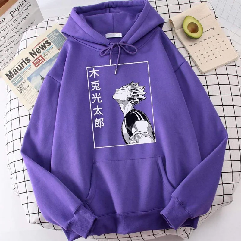 Haikyuu Bokuto Koutarou Print Hoodies Männer Hip Hop Casual Streetwear Fashion Lustige Sweatshirts Kuroo Anime Casual Hooded Herren
