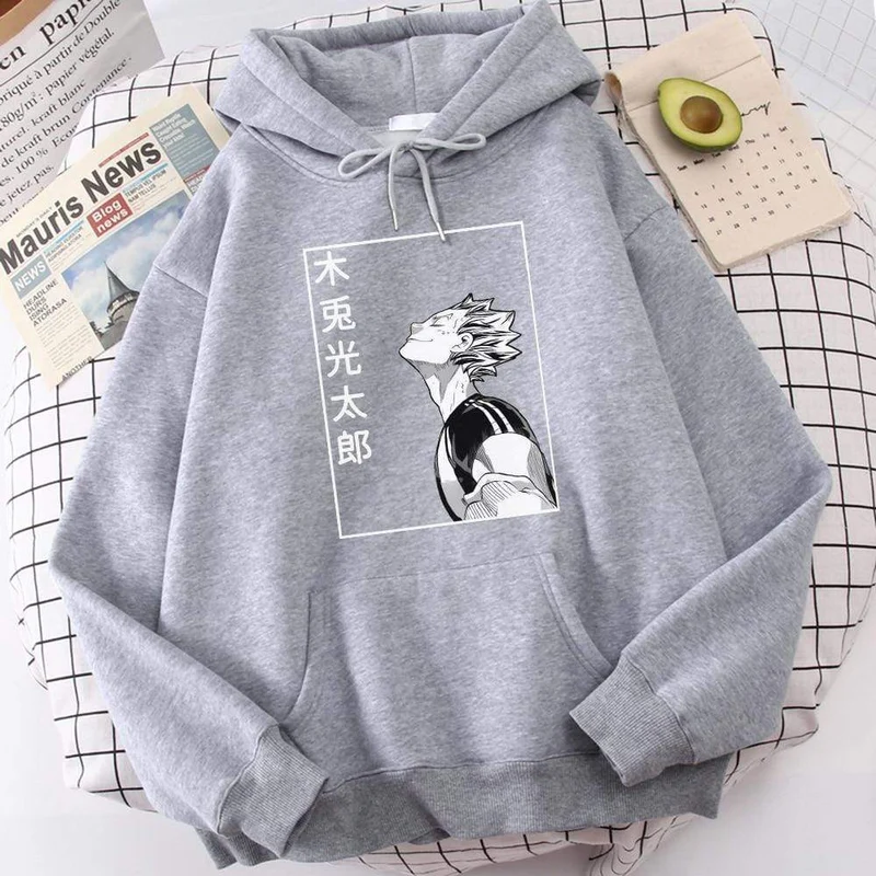 Haikyuu Bokuto Koutarou Print Hoodies Männer Hip Hop Casual Streetwear Fashion Lustige Sweatshirts Kuroo Anime Casual Hooded Herren