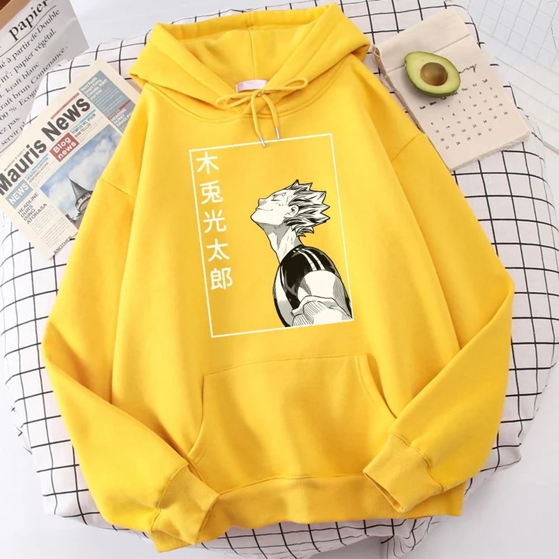 Haikyuu Bokuto Koutarou Print Hoodies Männer Hip Hop Casual Streetwear Fashion Lustige Sweatshirts Kuroo Anime Casual Hooded Herren
