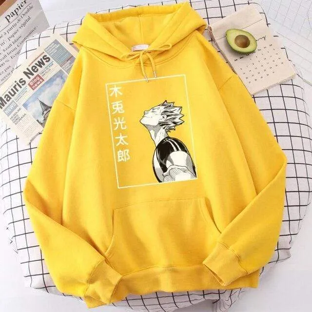 Haikyuu Bokuto Koutarou Print Hoodies Männer Hip Hop Casual Streetwear Fashion Lustige Sweatshirts Kuroo Anime Casual Hooded Herren