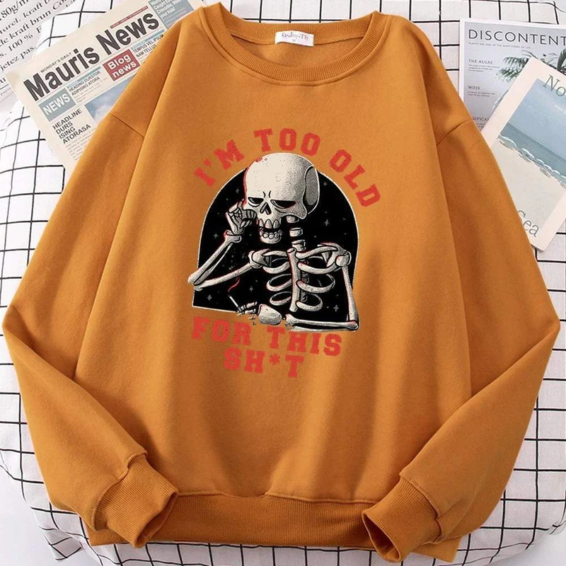 Hoodie mit Totenkopf-Print, Cartoon-Kleidung, Herren-Kapuzenpullover, Sweatshirt, Hip-Hop-Trainingsanzug, modische Streetwear, Rundhalsausschnitt, übergroße Hoodies