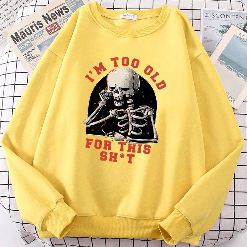 Hoodie mit Totenkopf-Print, Cartoon-Kleidung, Herren-Kapuzenpullover, Sweatshirt, Hip-Hop-Trainingsanzug, modische Streetwear, Rundhalsausschnitt, übergroße Hoodies