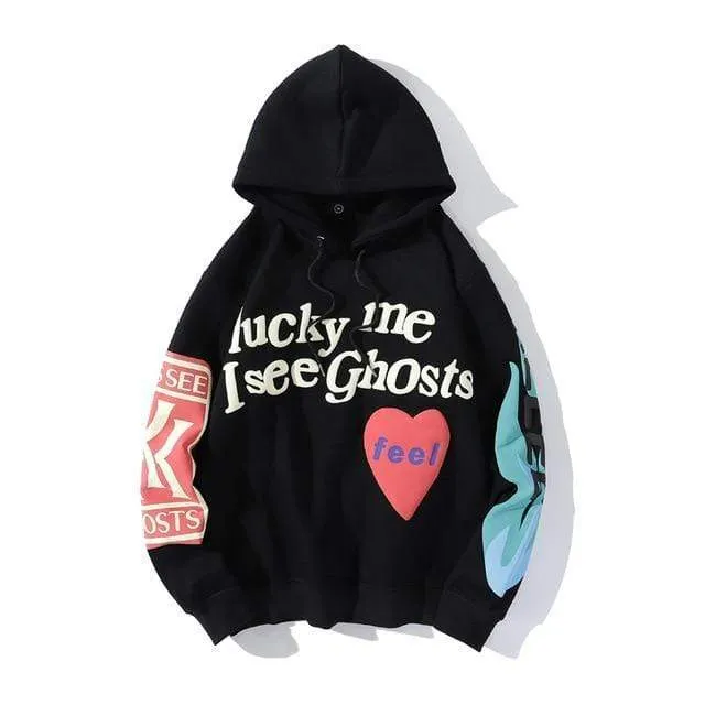 Fleece-Sweatshirt mit Totenkopf-Graffiti-Motiv für Herren, Übergröße, Harajuku, lockere, lässige Paar-Hoodies, Stranger Things-Kapuzenpullover