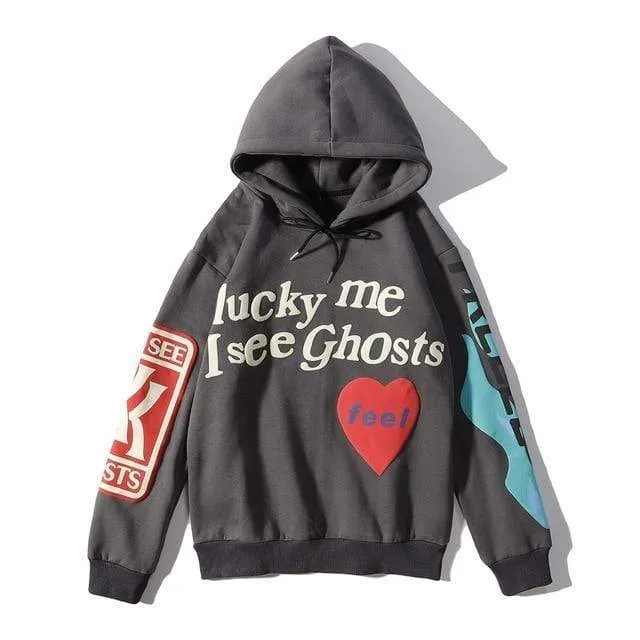 Fleece-Sweatshirt mit Totenkopf-Graffiti-Motiv für Herren, Übergröße, Harajuku, lockere, lässige Paar-Hoodies, Stranger Things-Kapuzenpullover