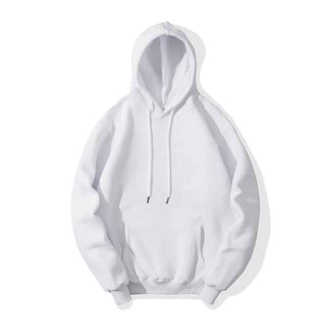 Herren Hoodies Hip Hop Streetwear Casual Hoodies Sweatshirts Elastizität Einfarbig Fleece Dicke Warme Gewindemanschetten