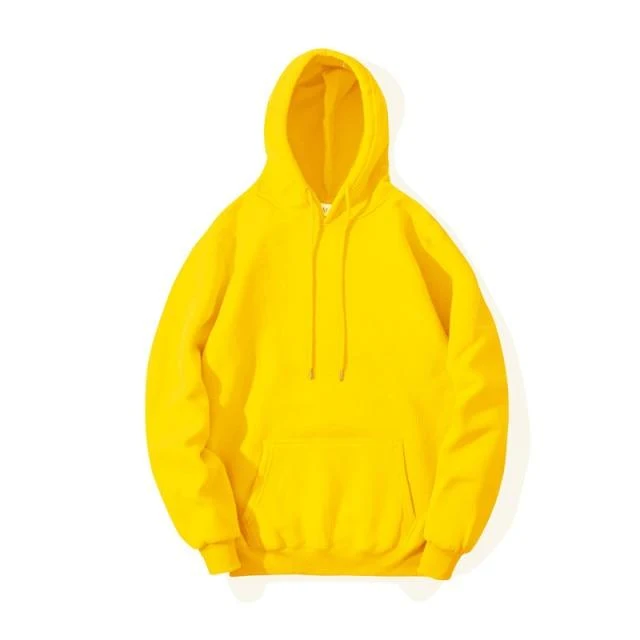 Herren Hoodies Hip Hop Streetwear Casual Hoodies Sweatshirts Elastizität Einfarbig Fleece Dicke Warme Gewindemanschetten
