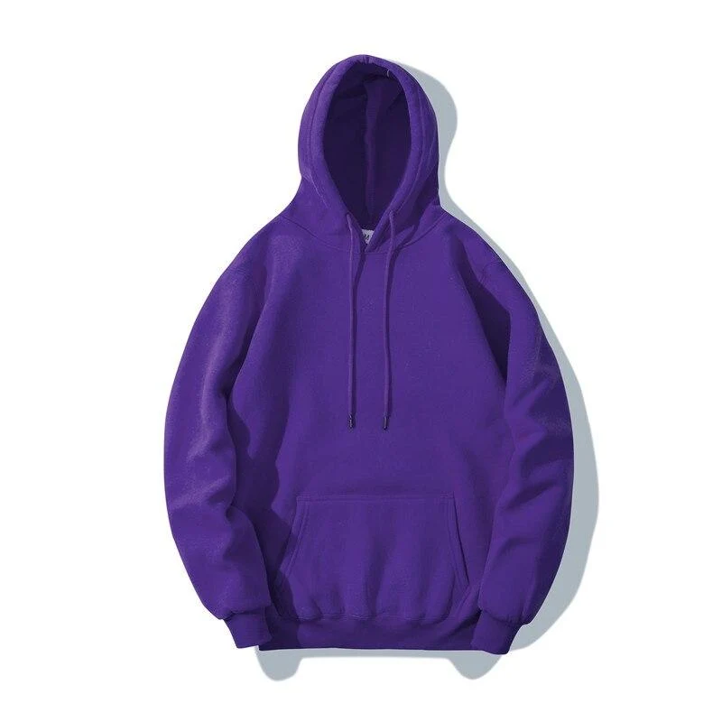 Herren Hoodies Hip Hop Streetwear Casual Hoodies Sweatshirts Elastizität Einfarbig Fleece Dicke Warme Gewindemanschetten