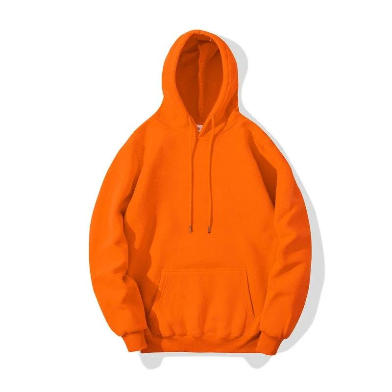 Herren Hoodies Hip Hop Streetwear Casual Hoodies Sweatshirts Elastizität Einfarbig Fleece Dicke Warme Gewindemanschetten