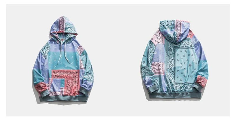 Patchwork Hoodies Sweatshirts Streetwear Herbst Herren Hip Hop Casual Mit Kapuze Pullover Hoodie Harajuku Tops WY086