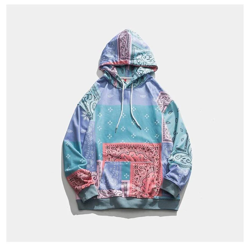 Patchwork Hoodies Sweatshirts Streetwear Herbst Herren Hip Hop Casual Mit Kapuze Pullover Hoodie Harajuku Tops WY086