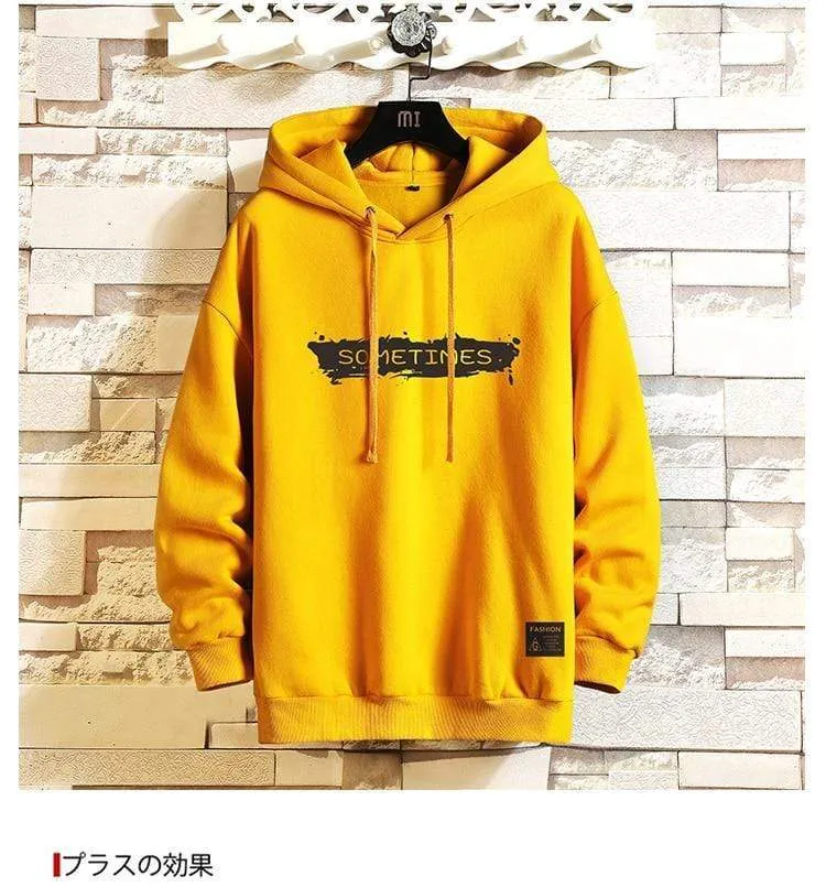 Japan Stil Casual Oansatz 2021 Frühling Herbst Druck Hoodie Sweatshirt Männer Dicke Fleece Hip Hop High Streetwear Kleidung