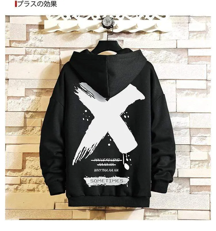 Japan Stil Casual Oansatz 2021 Frühling Herbst Druck Hoodie Sweatshirt Männer Dicke Fleece Hip Hop High Streetwear Kleidung