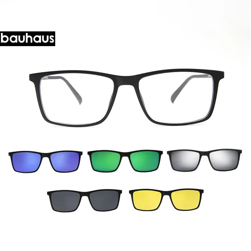 Magnet-Sonnenbrillenclip, verspiegelter Clip auf magnetischer Sonnenbrille, Clip auf Brille für Männer, polarisierter Clip, individuelles Rezept, Myopie