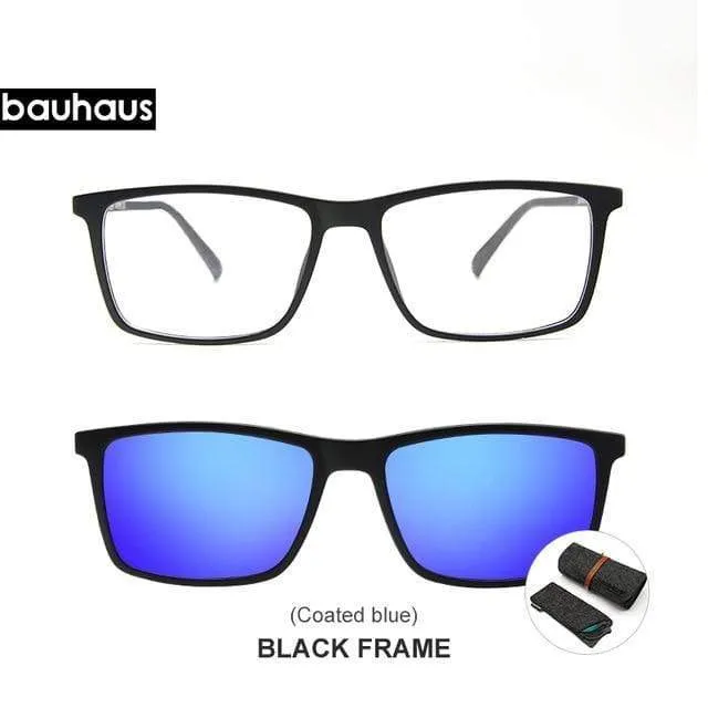 Magnet-Sonnenbrillenclip, verspiegelter Clip auf magnetischer Sonnenbrille, Clip auf Brille für Männer, polarisierter Clip, individuelles Rezept, Myopie