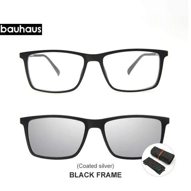 Magnet-Sonnenbrillenclip, verspiegelter Clip auf magnetischer Sonnenbrille, Clip auf Brille für Männer, polarisierter Clip, individuelles Rezept, Myopie