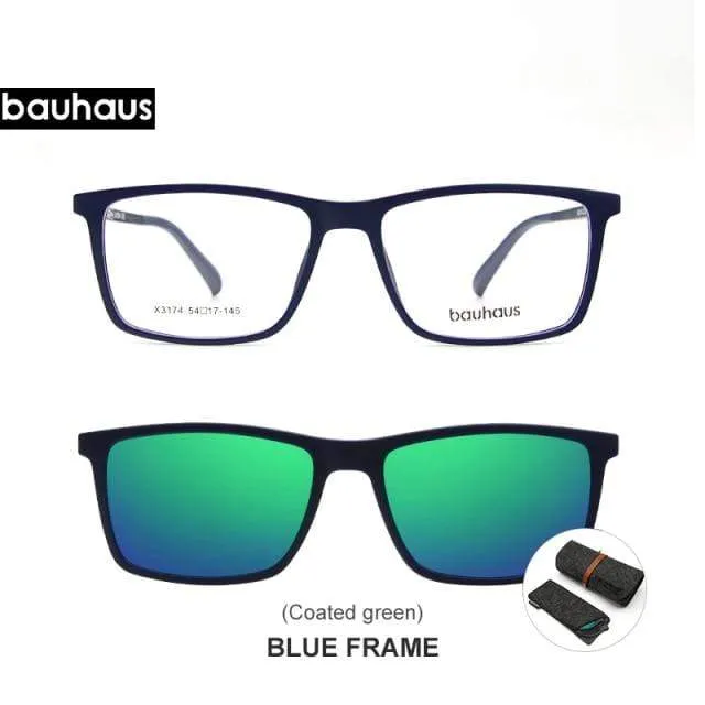 Magnet-Sonnenbrillenclip, verspiegelter Clip auf magnetischer Sonnenbrille, Clip auf Brille für Männer, polarisierter Clip, individuelles Rezept, Myopie