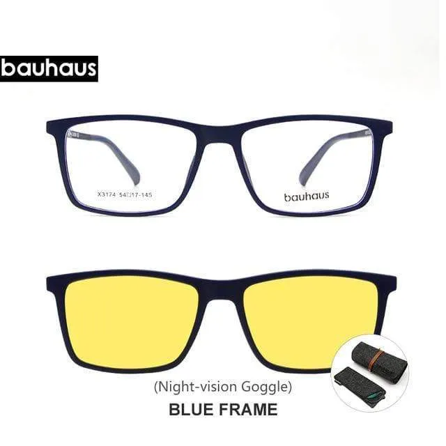 Magnet-Sonnenbrillenclip, verspiegelter Clip auf magnetischer Sonnenbrille, Clip auf Brille für Männer, polarisierter Clip, individuelles Rezept, Myopie