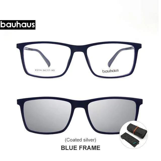 Magnet-Sonnenbrillenclip, verspiegelter Clip auf magnetischer Sonnenbrille, Clip auf Brille für Männer, polarisierter Clip, individuelles Rezept, Myopie