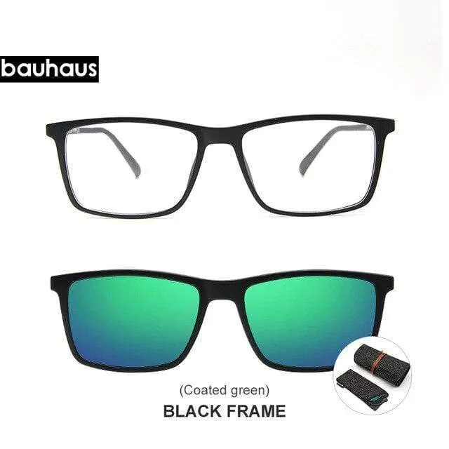 Magnet-Sonnenbrillenclip, verspiegelter Clip auf magnetischer Sonnenbrille, Clip auf Brille für Männer, polarisierter Clip, individuelles Rezept, Myopie