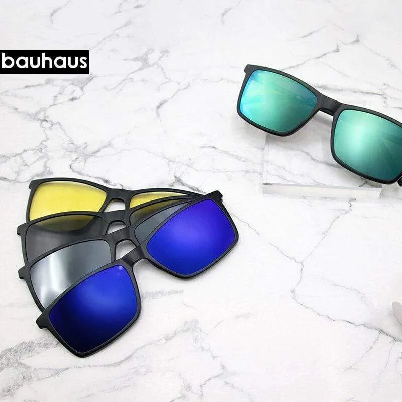Magnet-Sonnenbrillenclip, verspiegelter Clip auf magnetischer Sonnenbrille, Clip auf Brille für Männer, polarisierter Clip, individuelles Rezept, Myopie