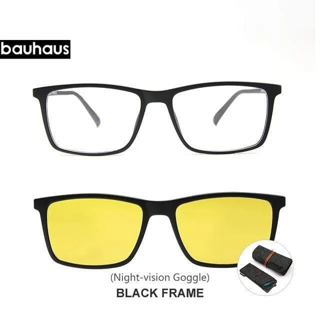 Magnet-Sonnenbrillenclip, verspiegelter Clip auf magnetischer Sonnenbrille, Clip auf Brille für Männer, polarisierter Clip, individuelles Rezept, Myopie
